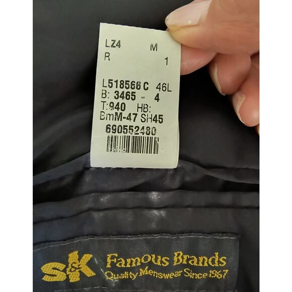 Lauren Ralph Lauren 100% Wool Blazer Jacket Men's Sz 46L Gray 2 Button - Picture 5 of 15